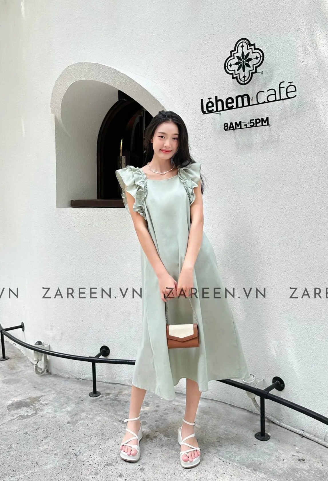 ĐẦM LINEN DÁNG DÀI TAY BÈO ZAREEN DAX84