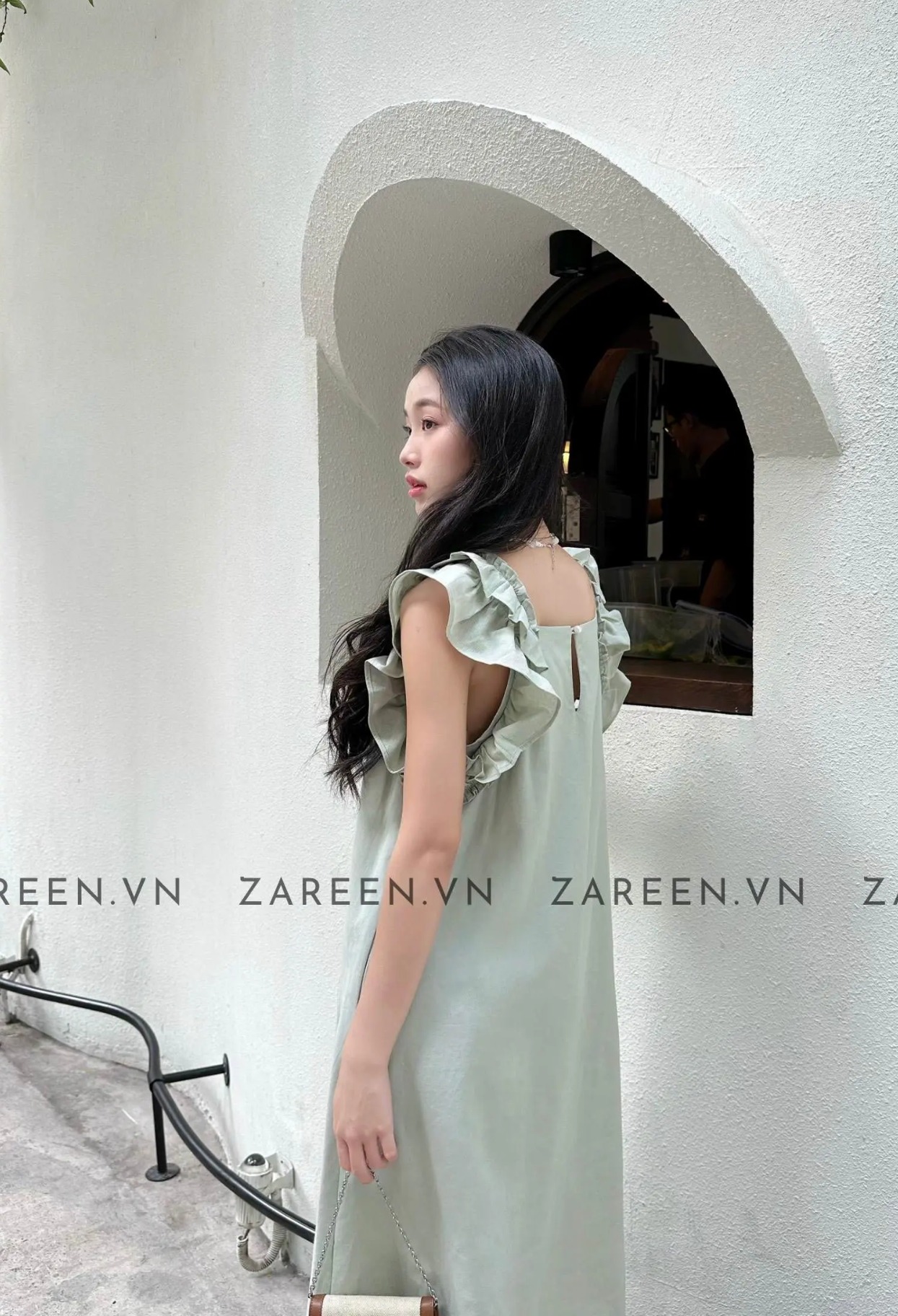 ĐẦM LINEN DÁNG DÀI TAY BÈO ZAREEN DAX84