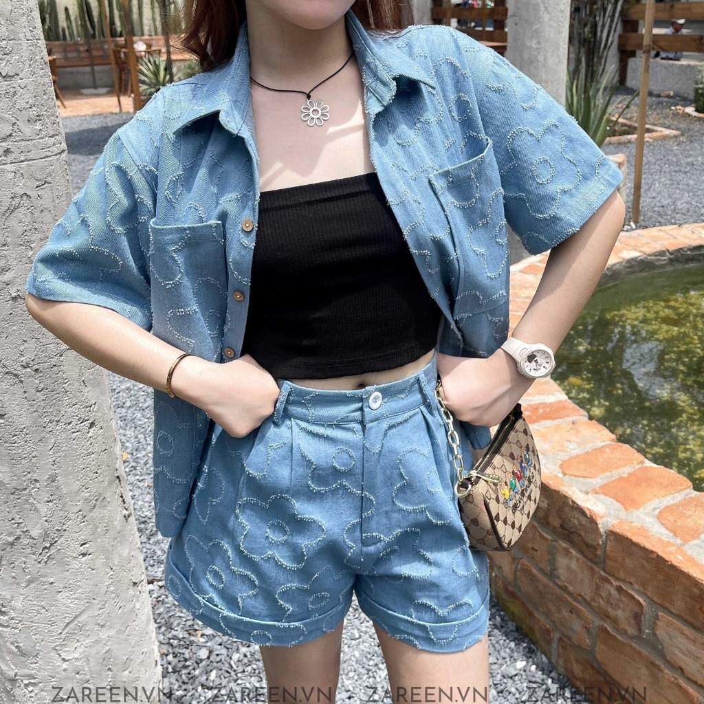 QUẦN SHORT DENIM HỌA TIẾT ZAREEN SHO47