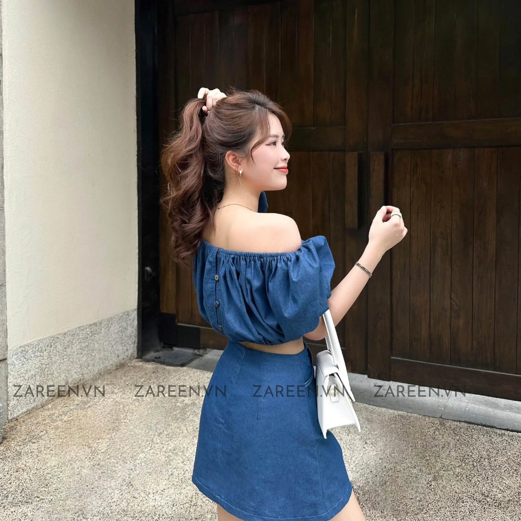 CHÂN VÁY CHỮ A DENIM ZAREEN VAA44