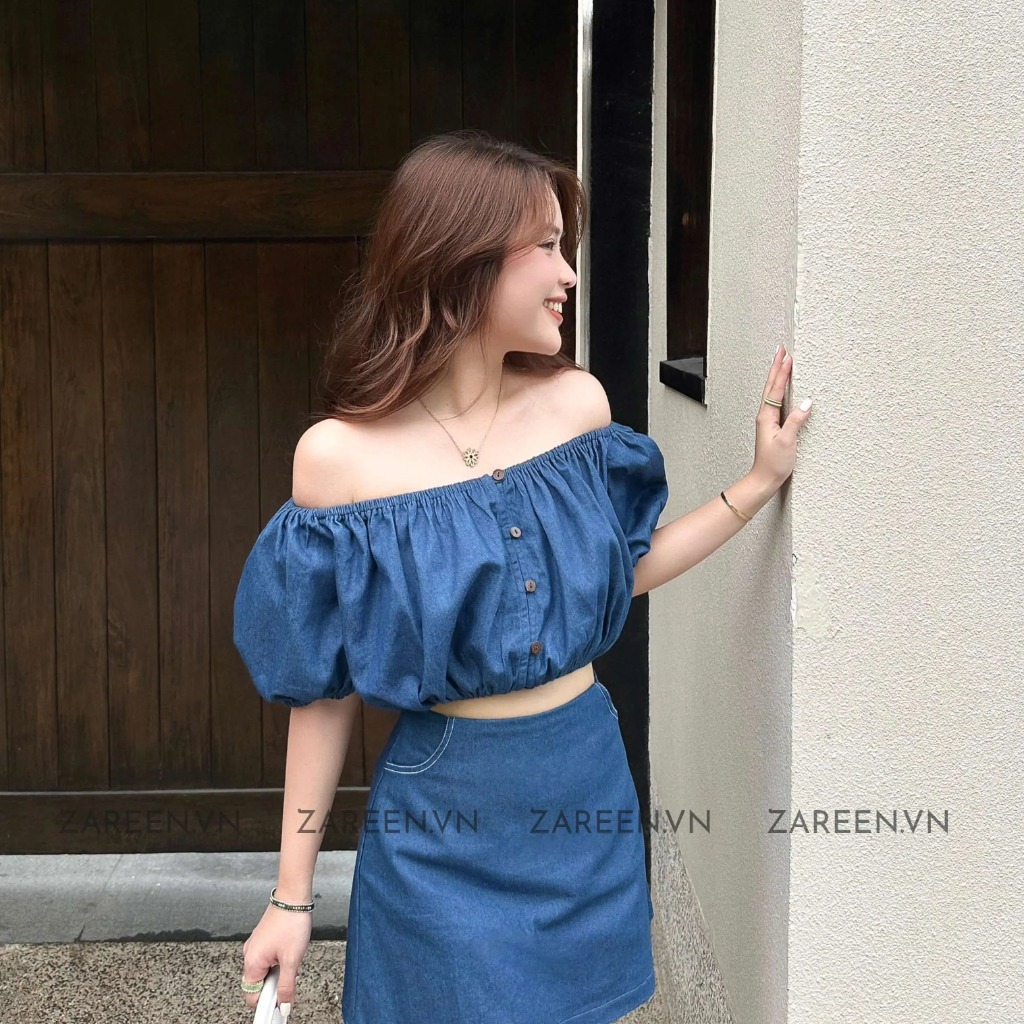 CHÂN VÁY CHỮ A DENIM ZAREEN VAA44