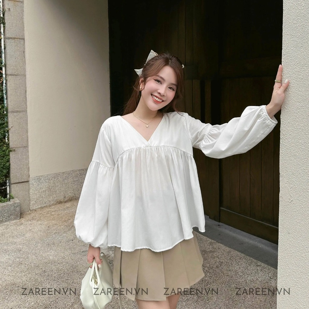 ÁO BABYDOLL TAY PHỒNG ZAREEN VOA115