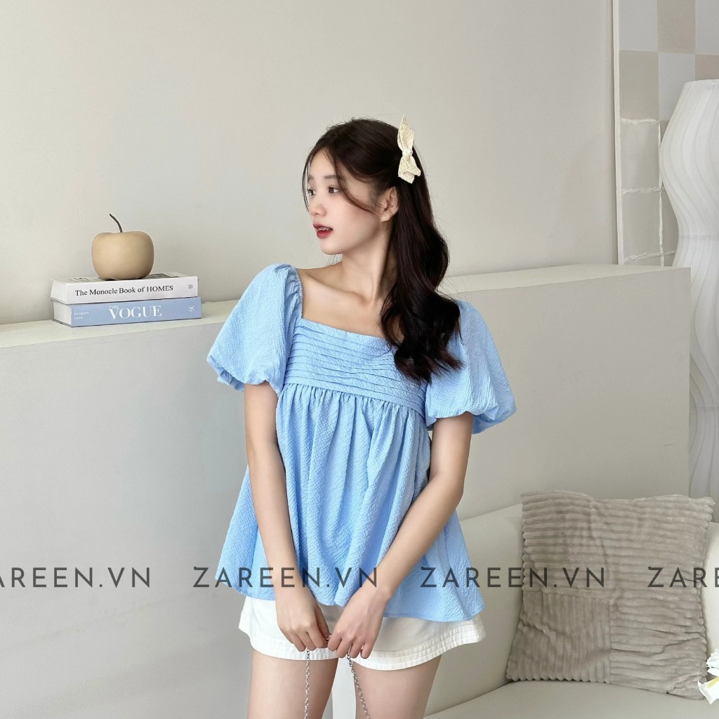 ÁO BABYDOLL XẾP LY NGỰC TAY PHỒNG ZAREEN VOA118