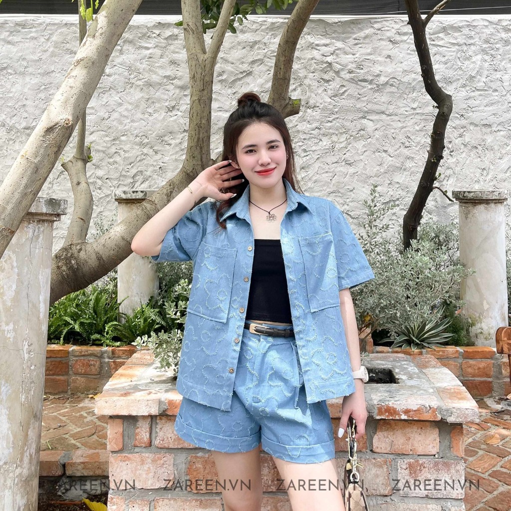 QUẦN SHORT DENIM HỌA TIẾT ZAREEN SHO47