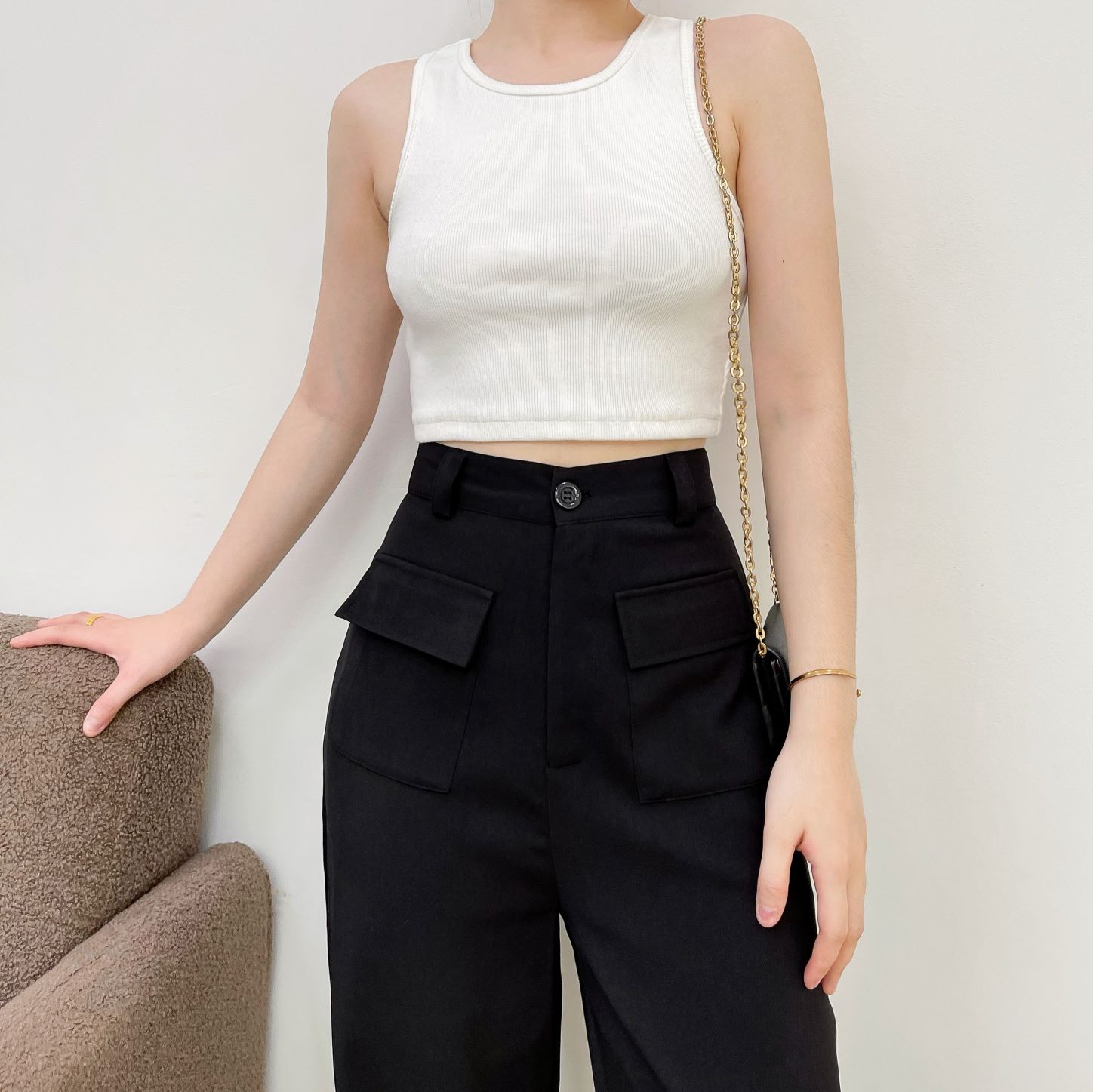 ÁO THUN CROPTOP 3 LỖ ZAREEN OAL04