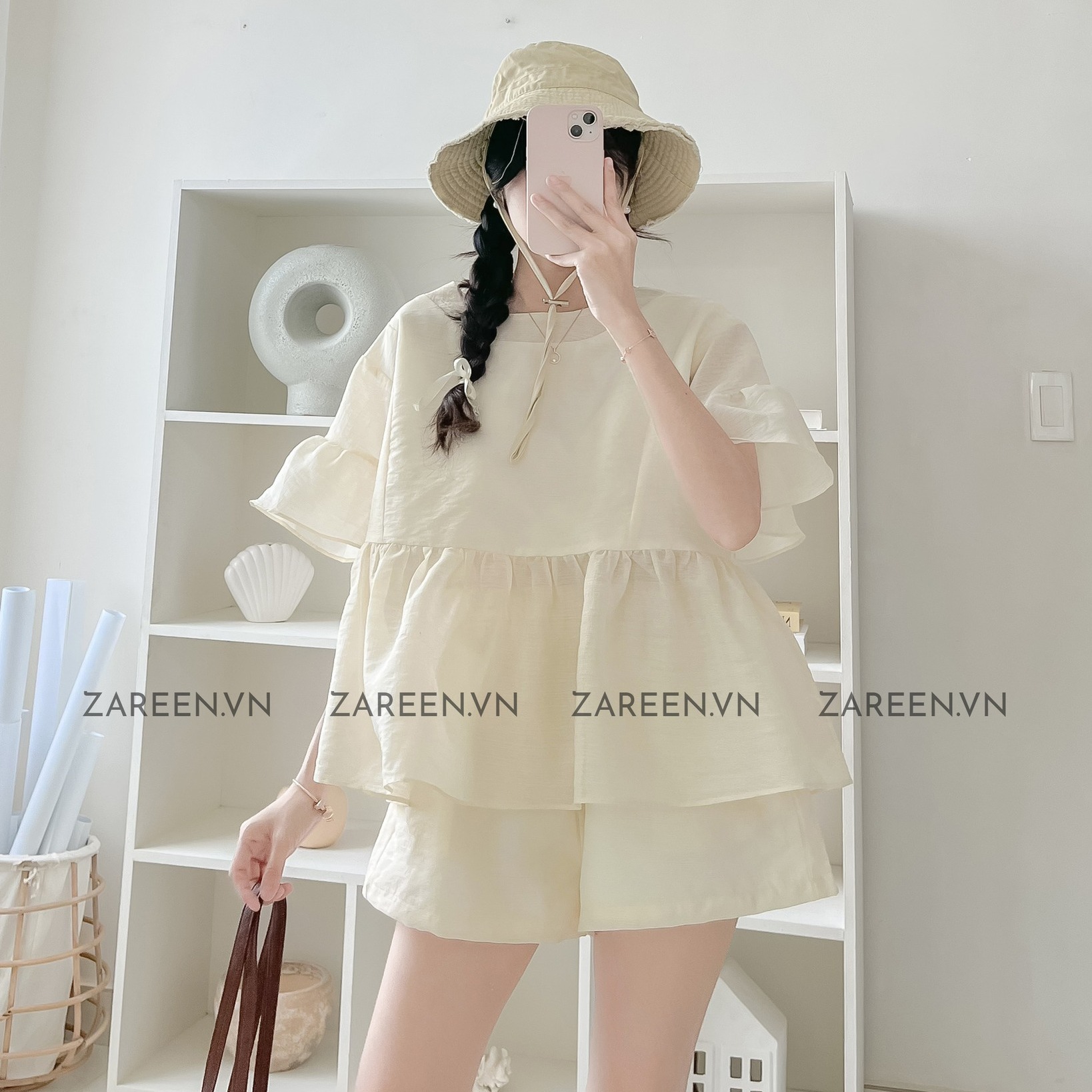 SET ÁO BABYDOLL VÀ QUẦN SHORT ZAREEN SET01