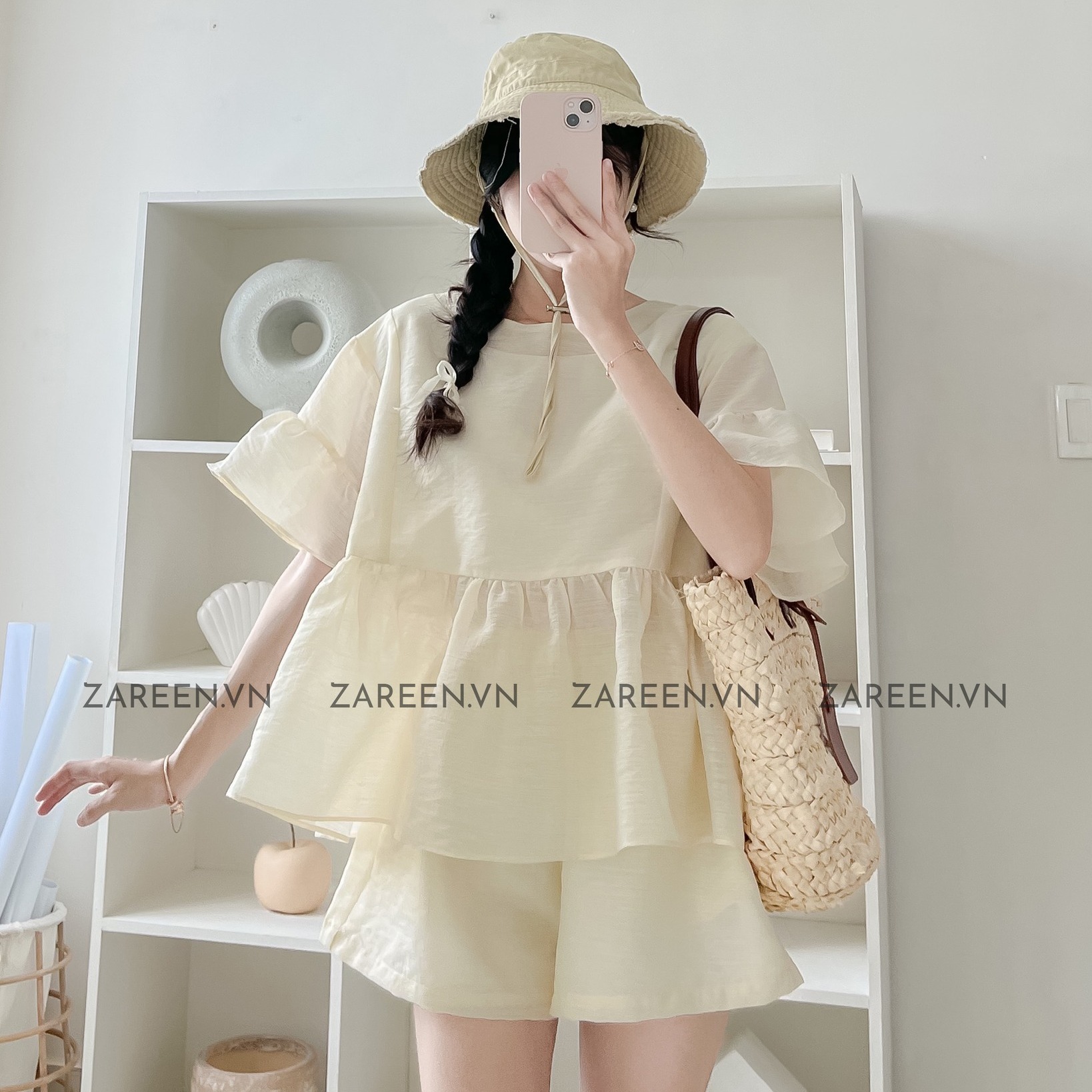 Áo Kiểu Tay Ngắn nữ Dáng Babydoll Chất Xốp | FM Style