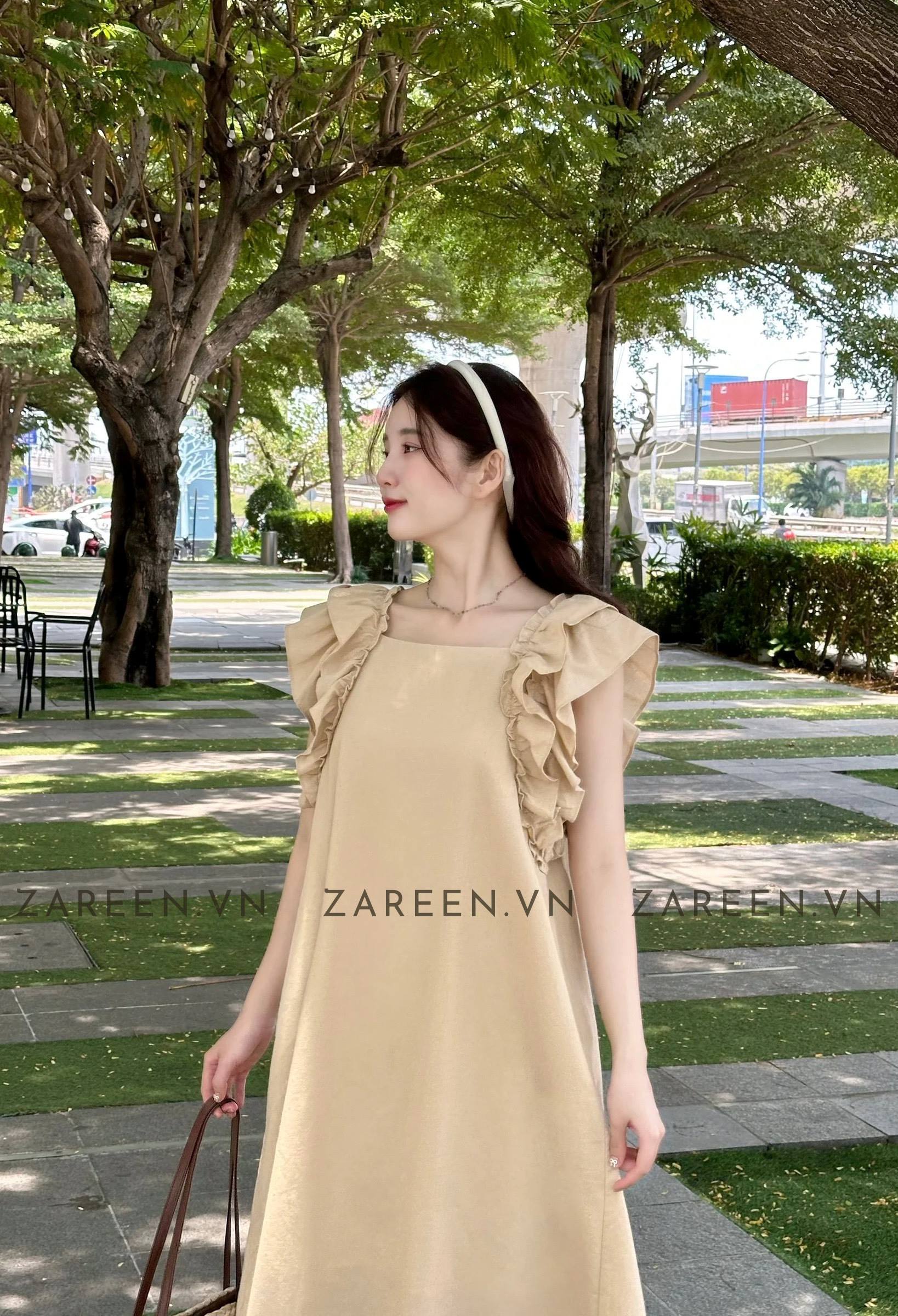 ĐẦM LINEN DÁNG DÀI TAY BÈO ZAREEN DAX84