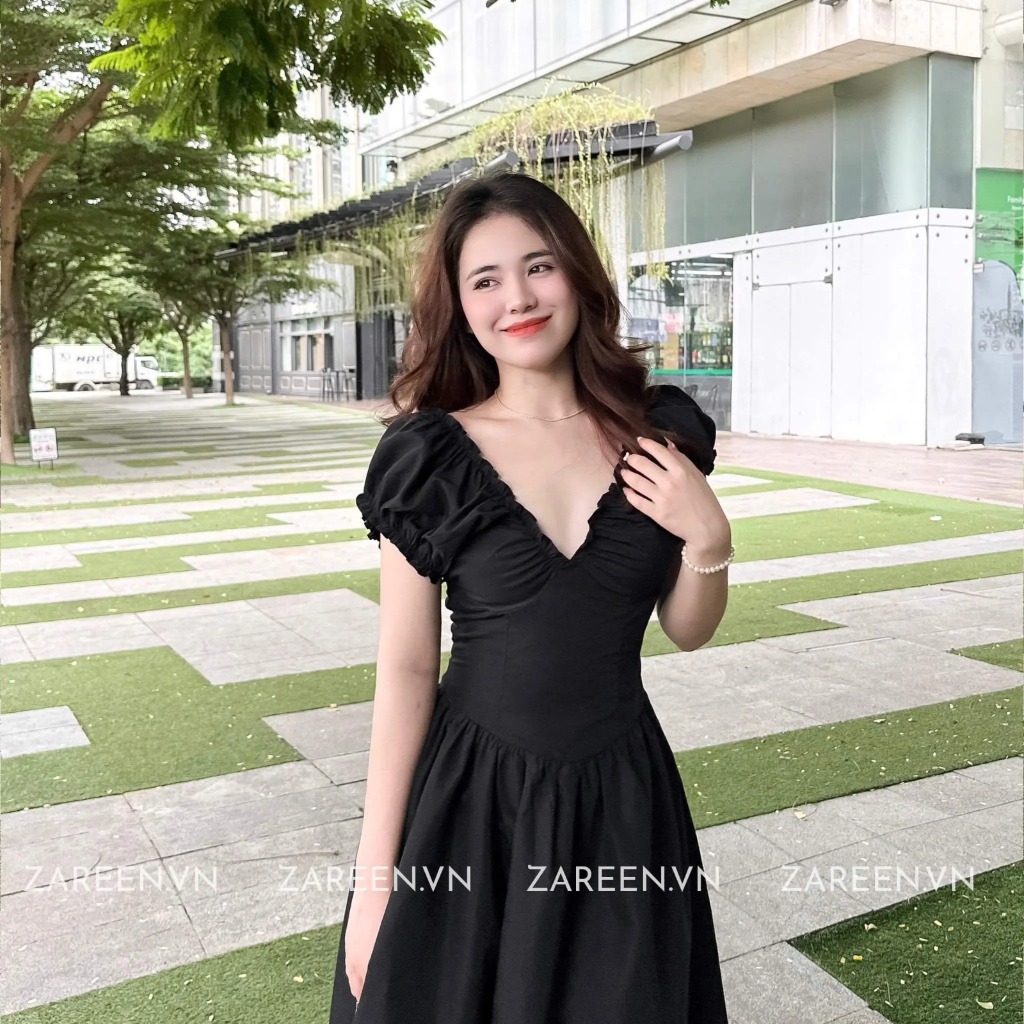 ĐẦM DÀI CỔ V ZAREEN DAX76