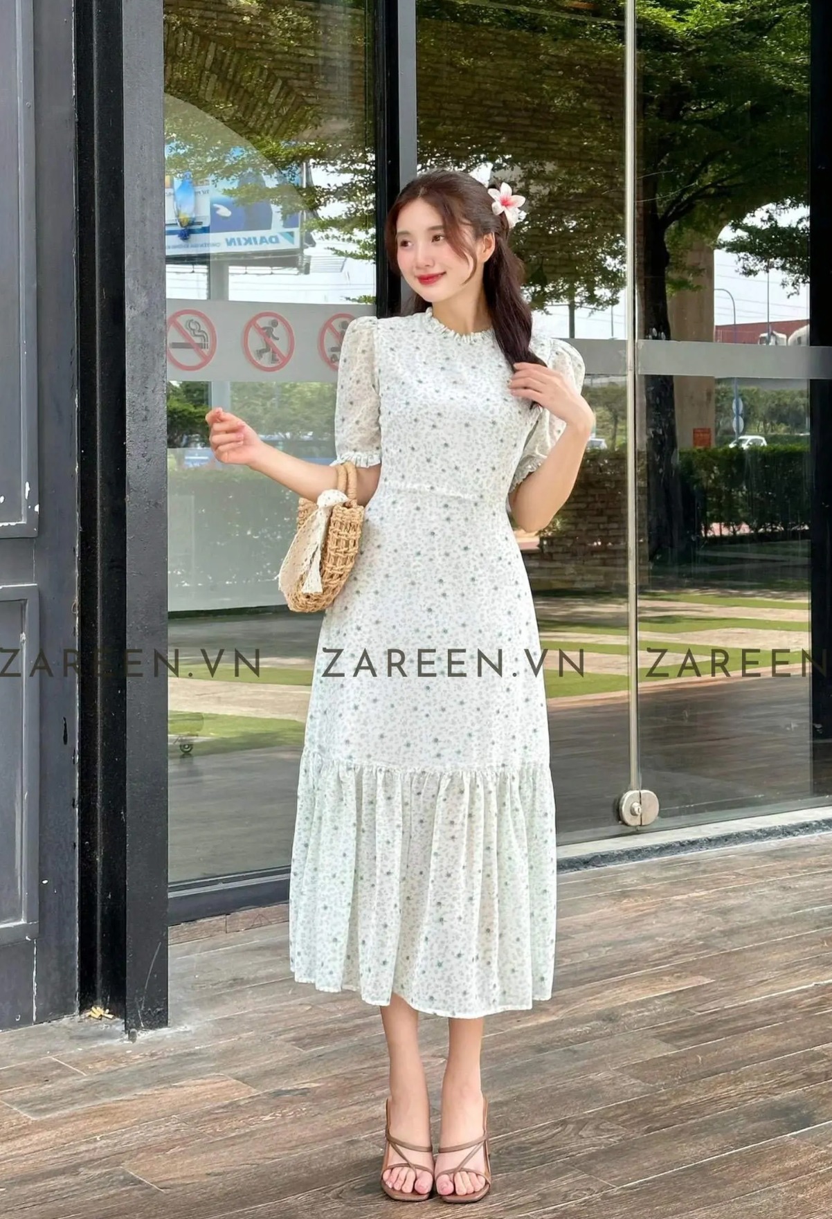 ĐẦM HOA DÀI ĐUÔI CÁ ZAREEN DAX83