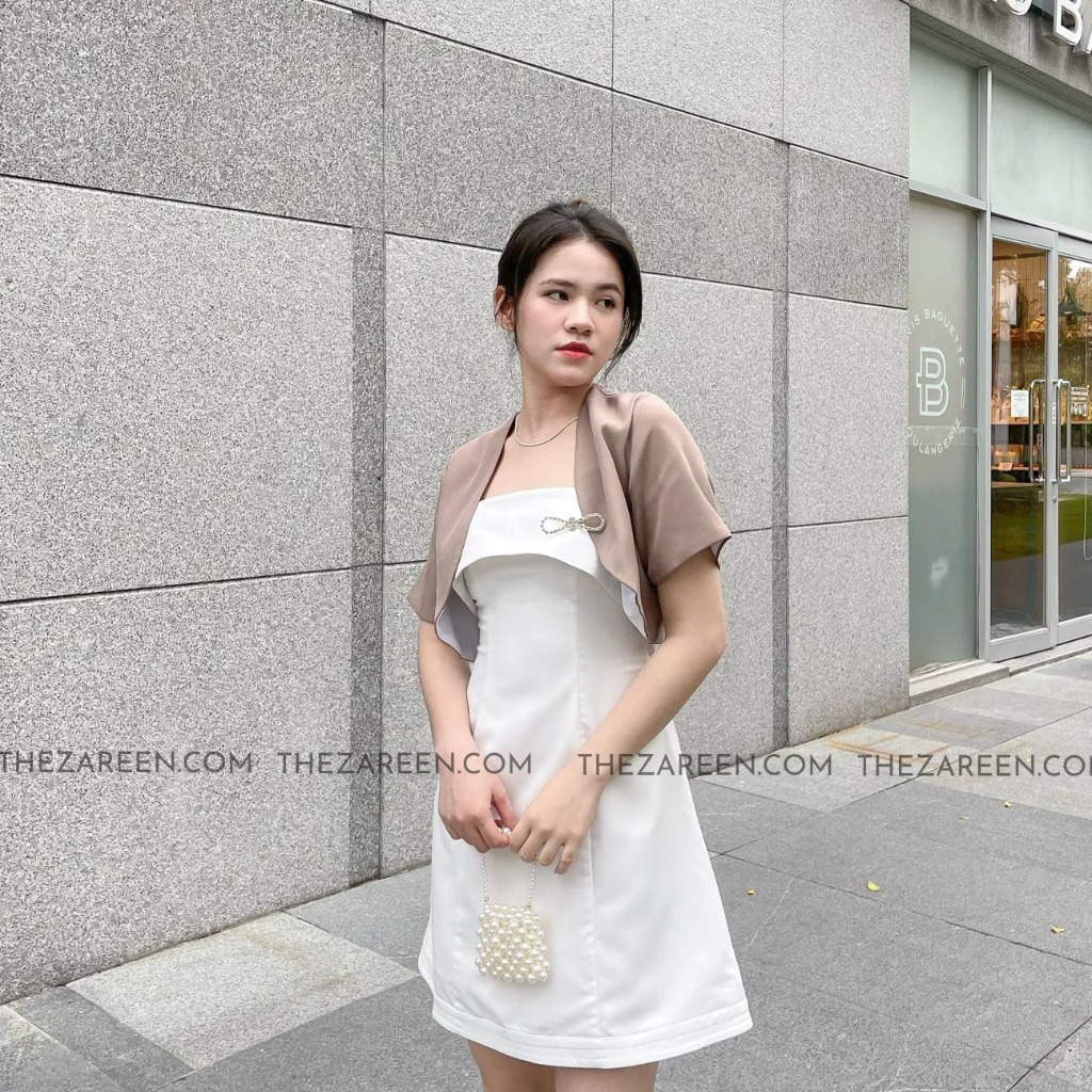Váy 2 dây trắng V1095 - [ Váy đầm thiết kế ] - (Kèm ảnh thật trải sàn do  shop tự chụp) | Shopee Việt Nam