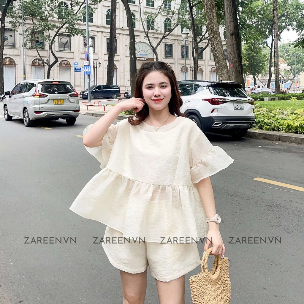 SET ÁO BABYDOLL VÀ QUẦN SHORT ZAREEN SET01