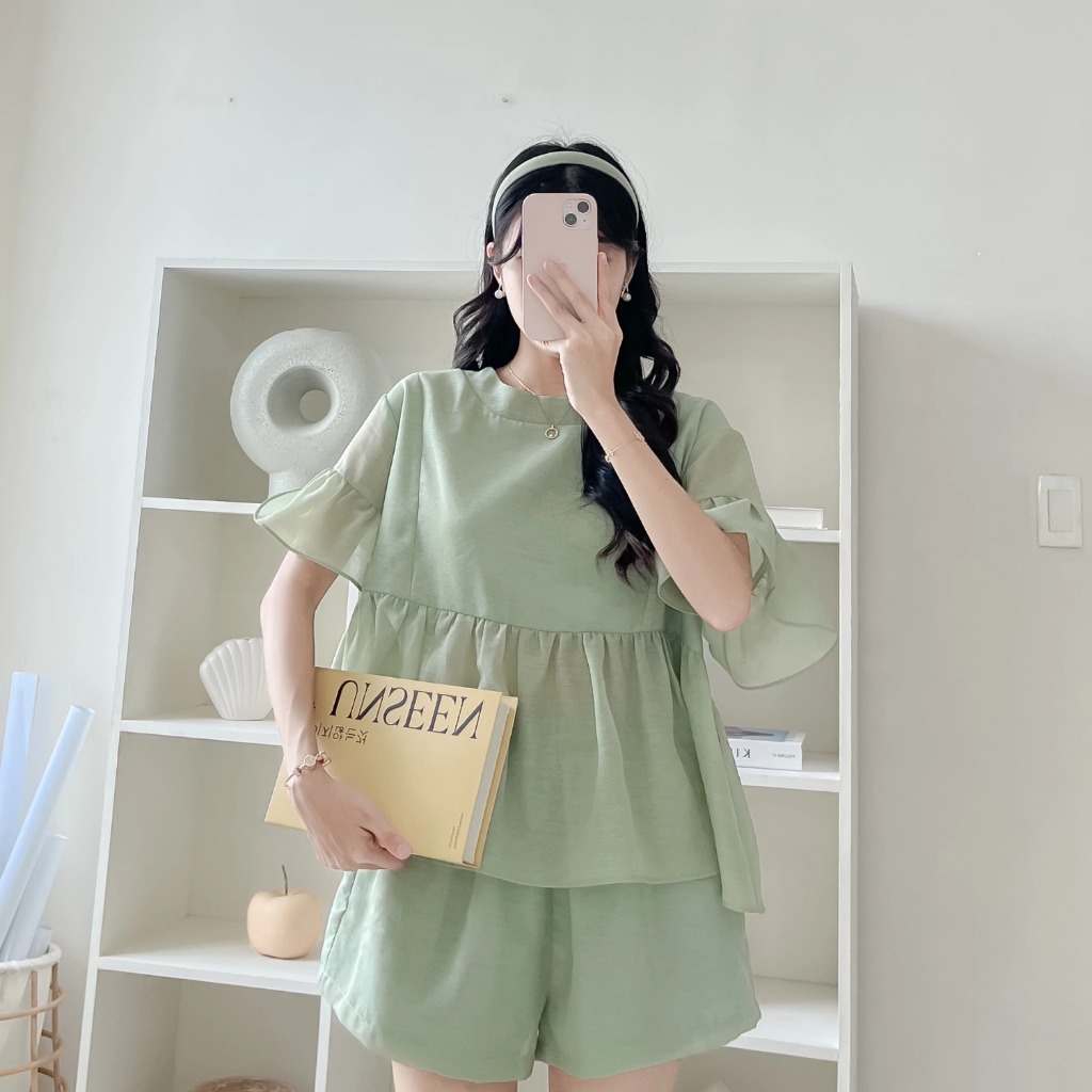 SET ÁO BABYDOLL VÀ QUẦN SHORT ZAREEN SET01