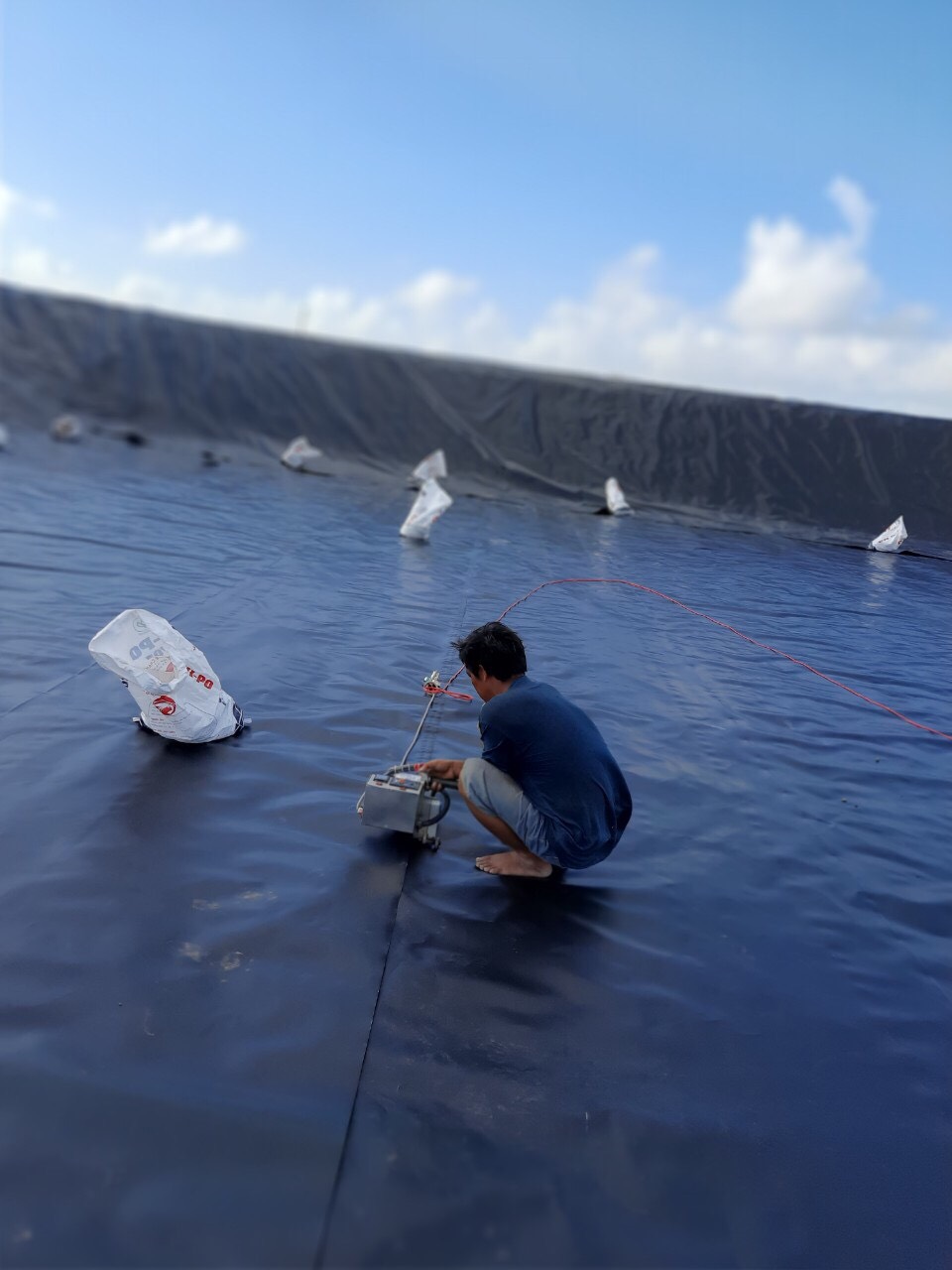 thi công hàn màng chống thấm hdpe