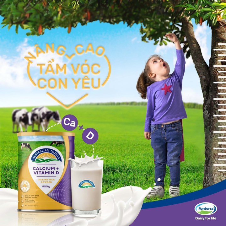 Sữa tươi dạng bột Australian Dairies tăng cường canxi