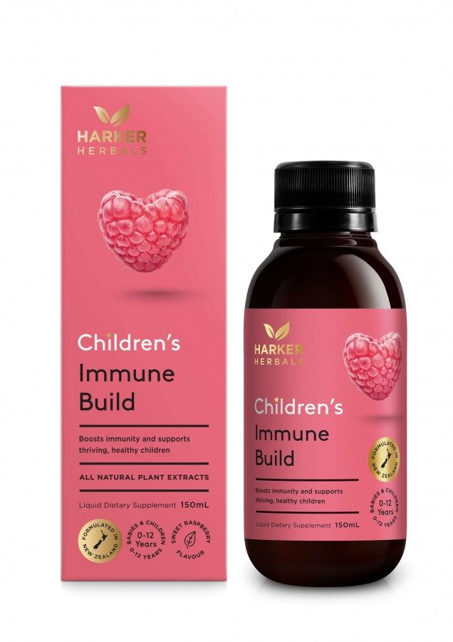 Siro Harker hồng Immune Build - tăng đề kháng + ăn ngon (150ml) cho bé từ sơ sinh