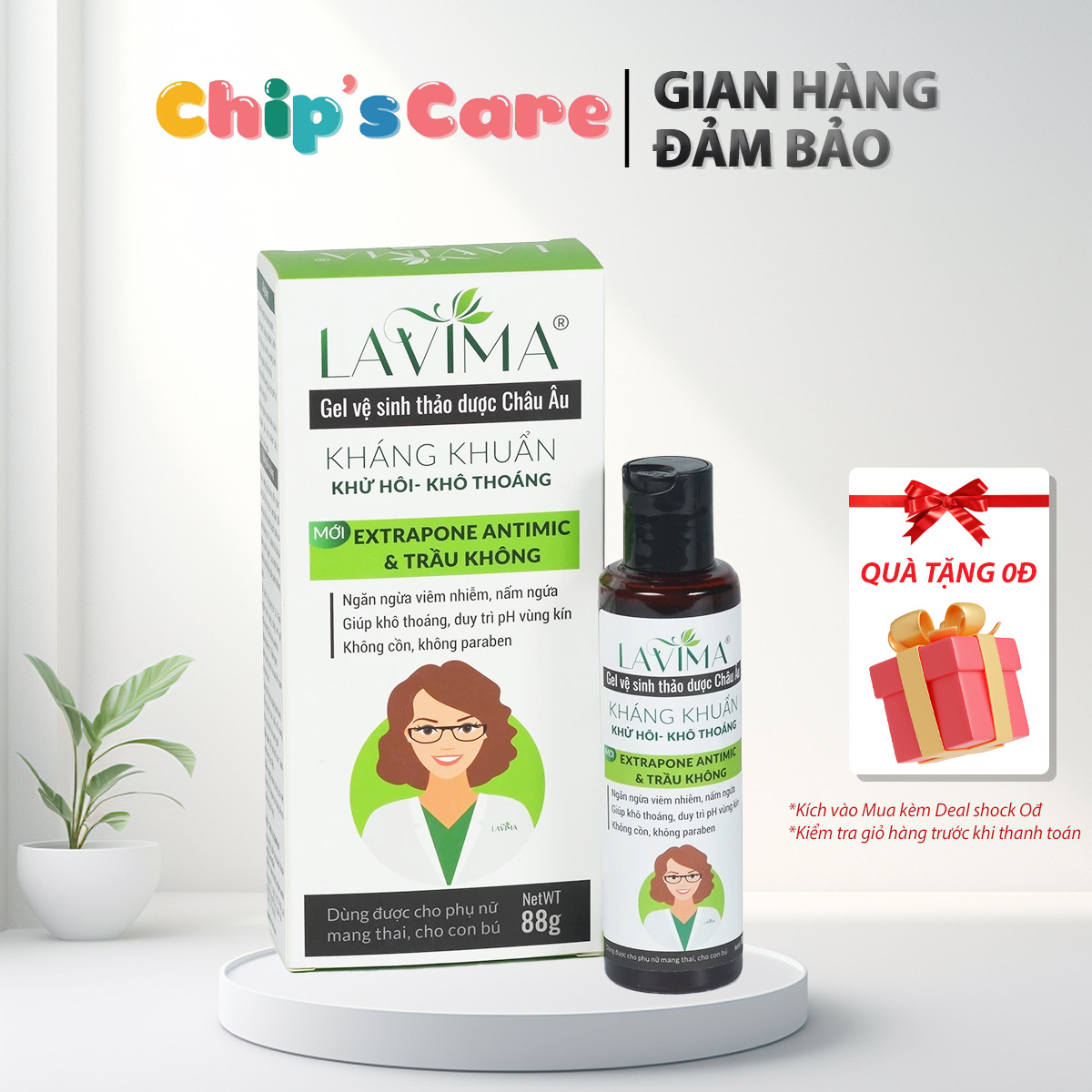 Gel rửa phụ khoa Lavima – 100% thảo dược Châu Âu (88G)