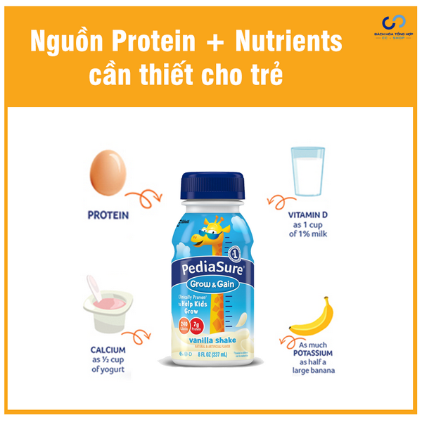 Sữa nước PediaSure Grow And Gain Shake Mix 237ml