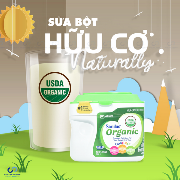 Công thức bổ sung OptiGRO (DHA - Lutein - Vitamin E) trong sữa Similac Similac Organic