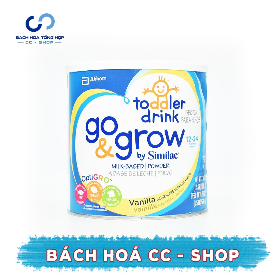 Sữa bột Similac Go & Grow Toddler Drink 680g dành cho bé 12-24 tháng tuổi.