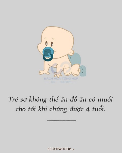 Trẻ không ăn đồ có muối cho đến năm 4 tuổi