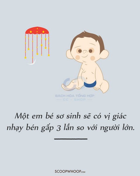 Vị giác trẻ sơ sinh nhạy bén gấp 3 lần người lớn