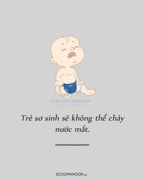Trẻ sơ sinh không "mít ướt" như bạn nghĩ!