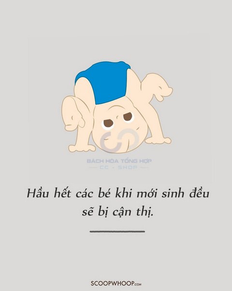Hầu hết các bé sơ sinh đều bị "cận thị"