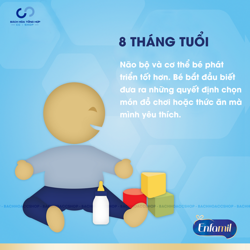 Sự phát triển đầu đời của bé qua từng tháng tuổi 8