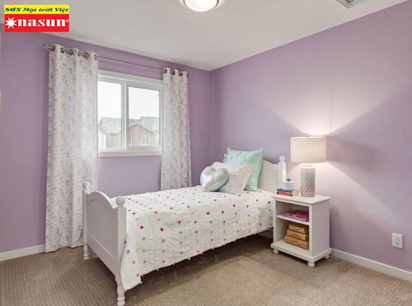 Thiết kế nội thất sơn phòng màu tím sang trọng và ấn tượng