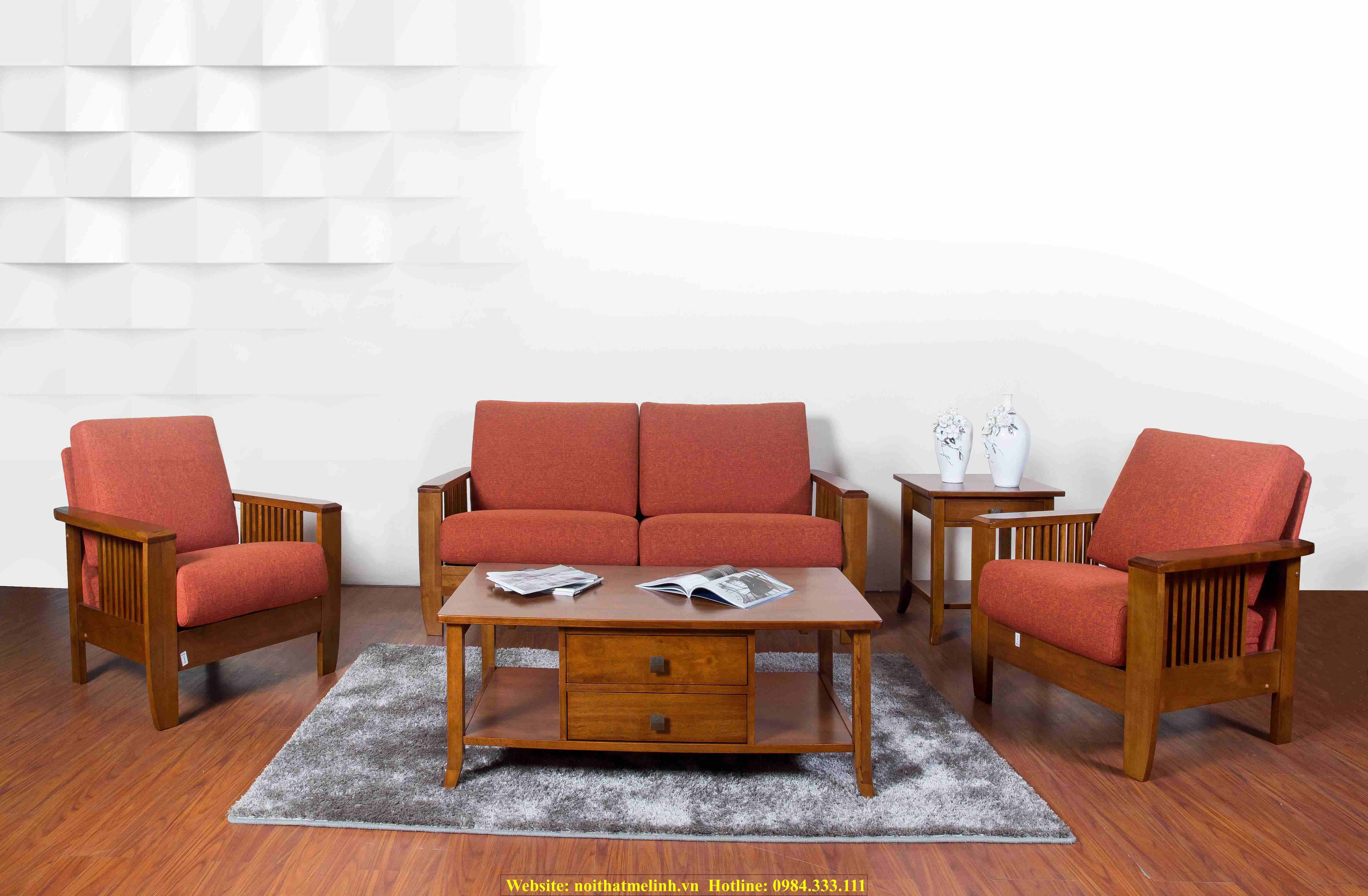 Bộ sofa gỗ đệm