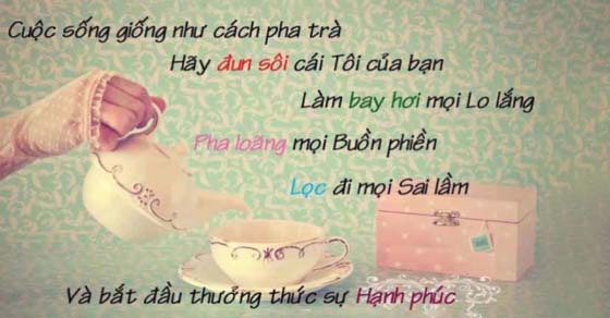 Hãy thưởng thức cuộc sống như một ly trà