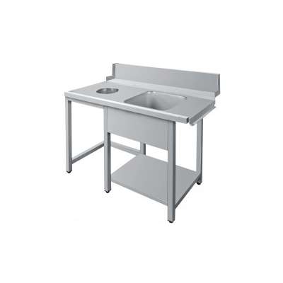 Chậu rửa đơn kèm bàn có lỗ xả rác