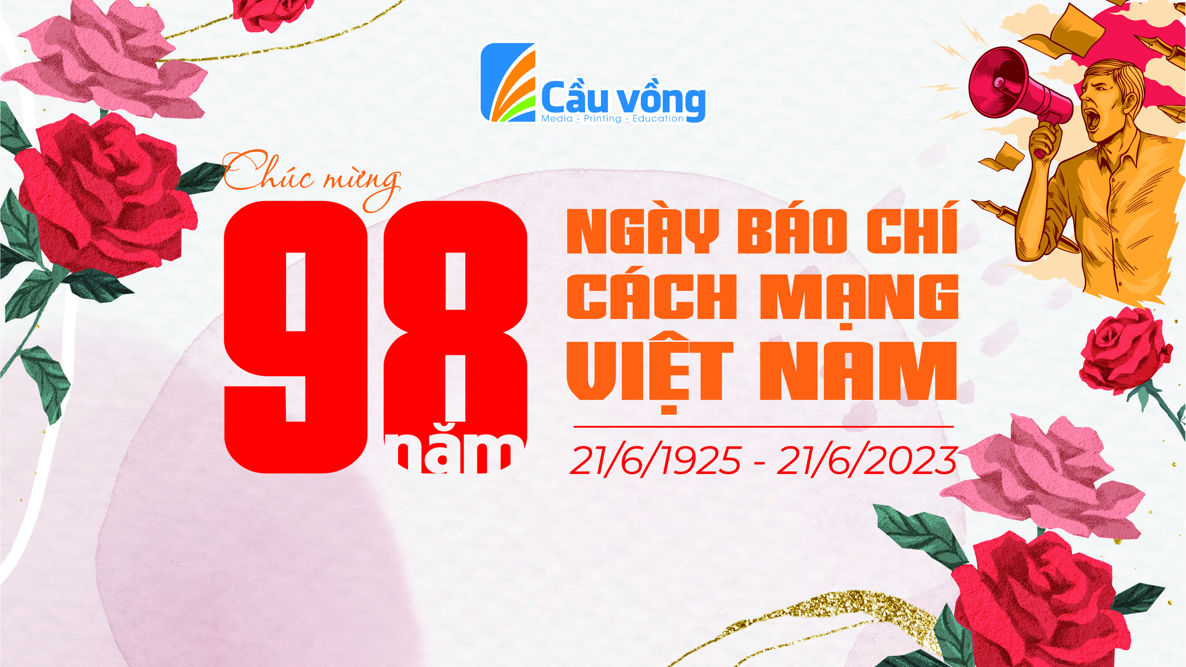 CẦU VỒNG LONG TRỌNG KỶ NIỆM 98 NĂM NGÀY BÁO CHÍ CÁCH MẠNG VIỆT NAM 21/6