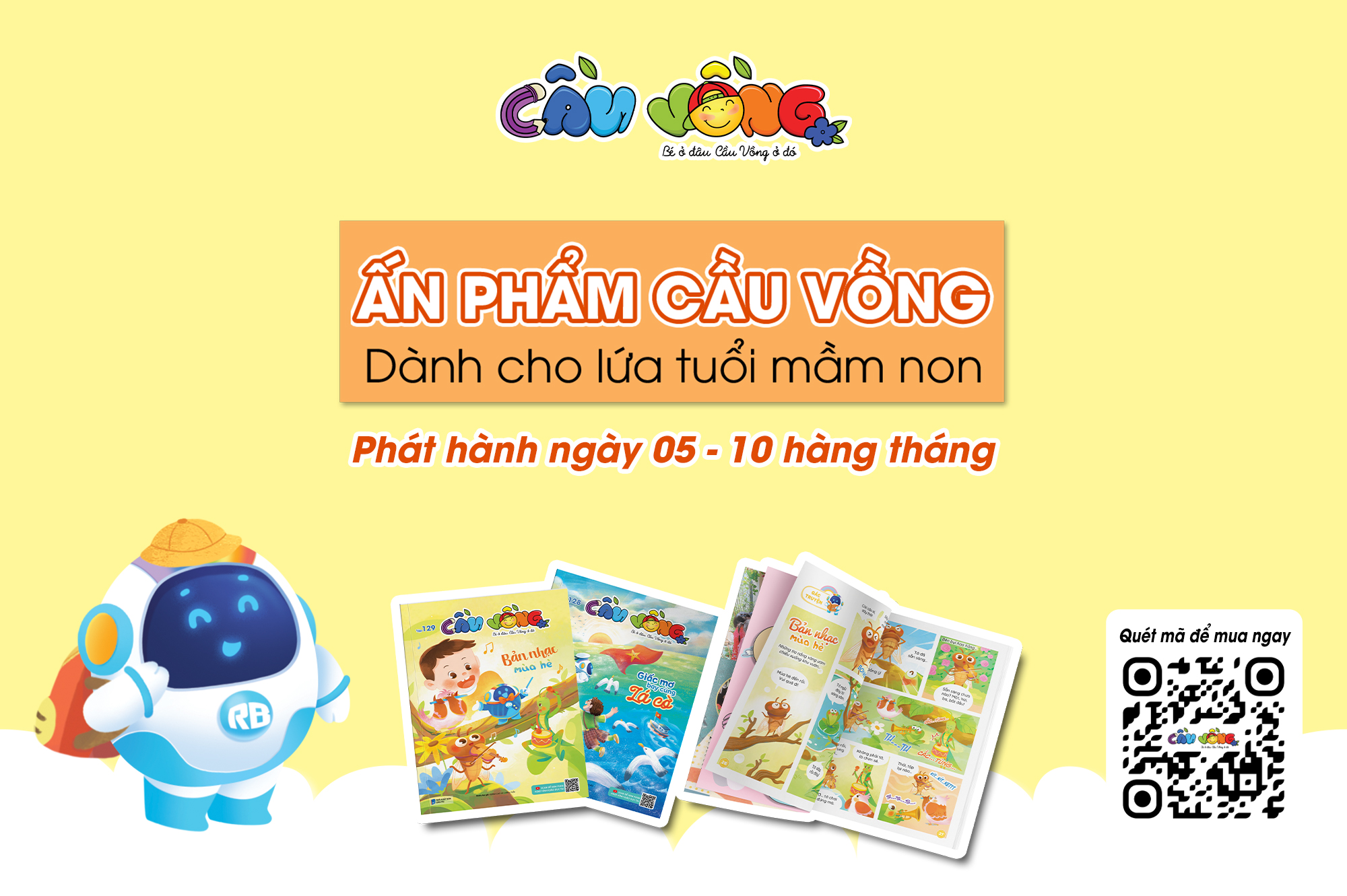 Thông báo điều chỉnh giá bìa và kế hoạch nâng cấp chất lượng ấn phẩm Cầu Vồng trong năm học 2026 - 2027