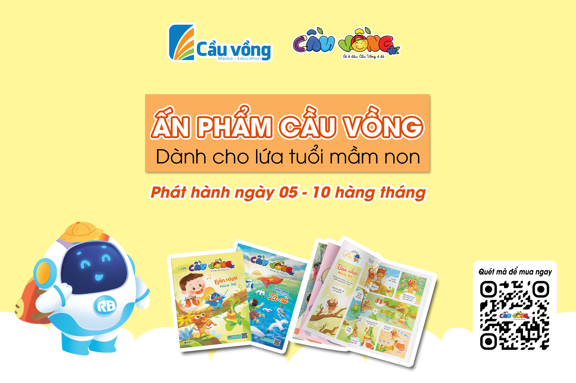 Thông báo điều chỉnh giá bìa và kế hoạch nâng cấp chất lượng ấn phẩm Cầu Vồng trong năm học 2026 - 2027