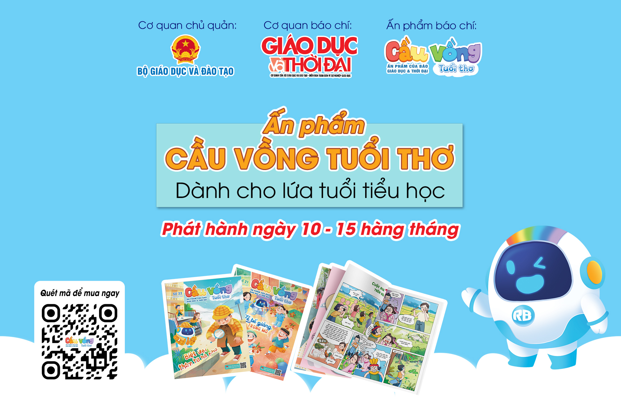 Thông báo điều chỉnh giá bìa và kế hoạch nâng cấp chất lượng ấn phẩm Cầu Vồng Tuổi thơ trong năm học 2026 - 2027