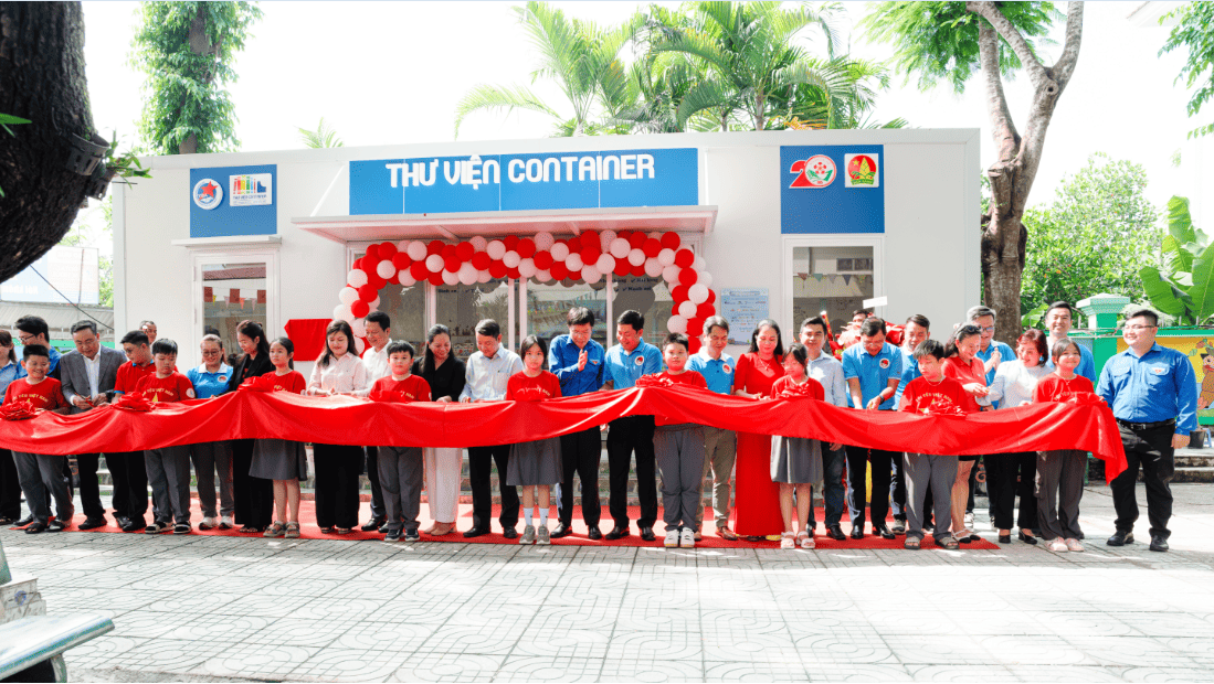 Khánh thành Thư viện Container số 13 tại Trường Tiểu học Nguyễn Văn Trân - Không gian nuôi dưỡng niềm đam mê tri thức