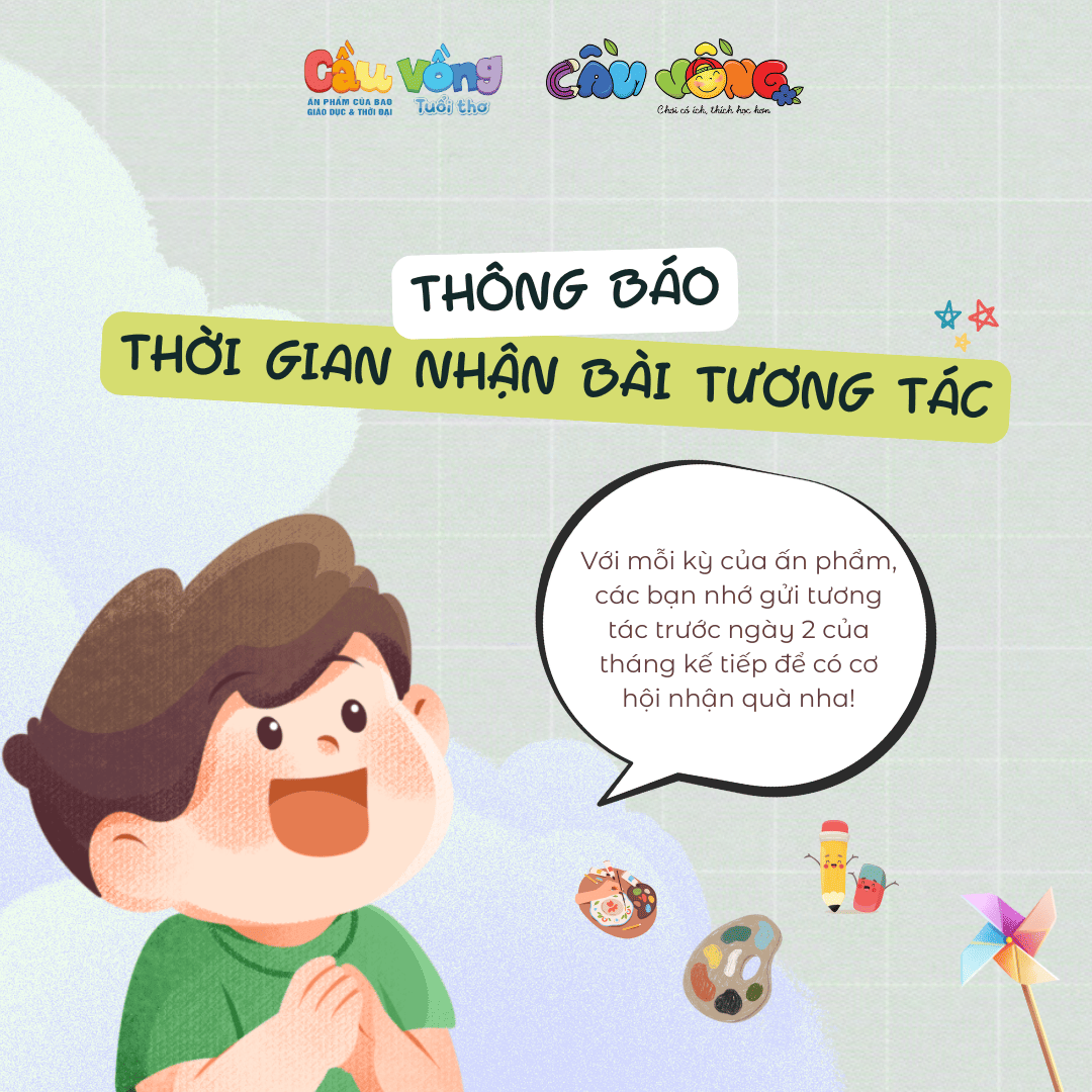 THÔNG BÁO THỜI GIAN NHẬN BÀI TƯƠNG TÁC CỦA ĐỘC GIẢ