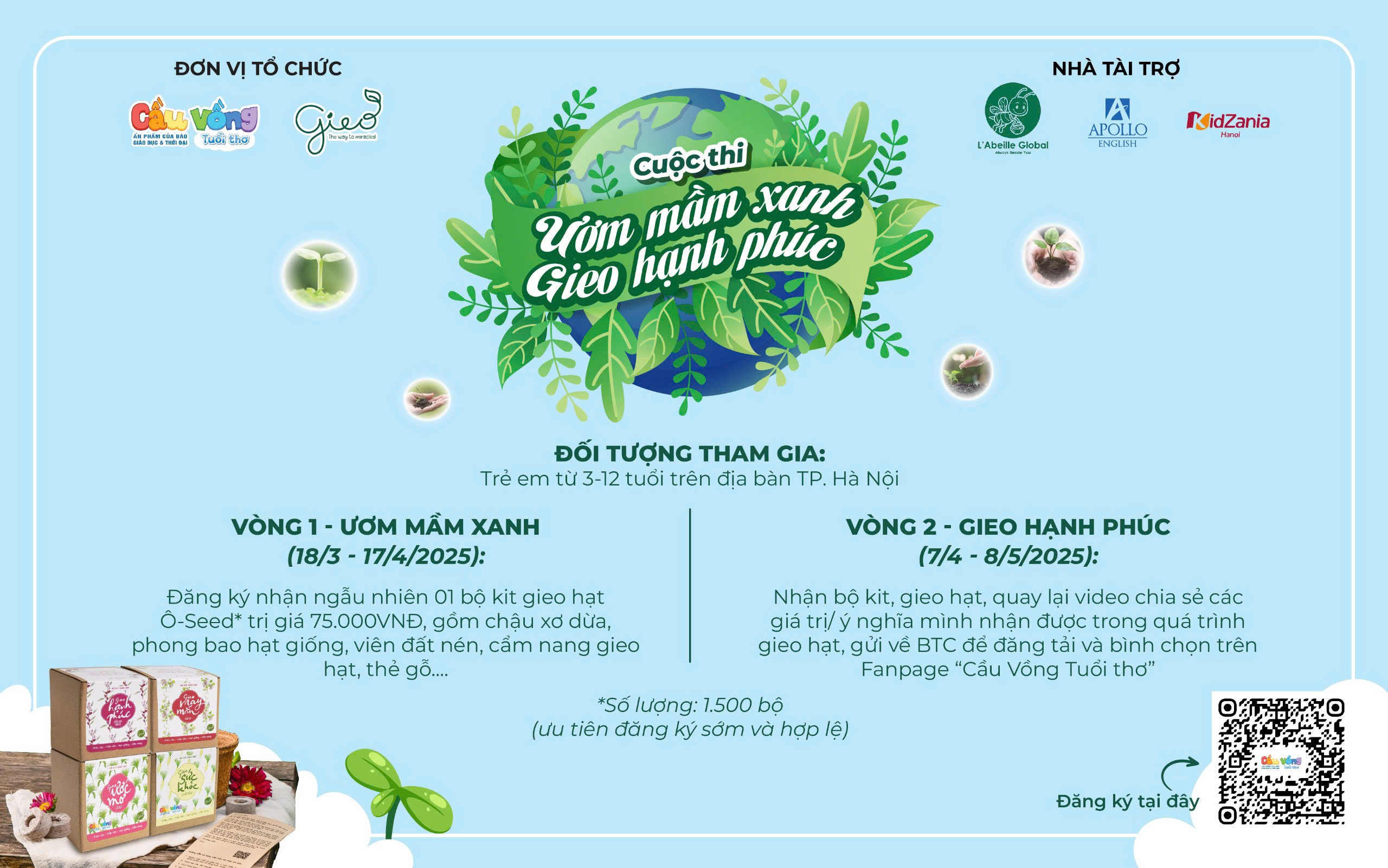 BÁO CẦU VỒNG TUỔI THƠ PHÁT ĐỘNG CUỘC THI "ƯƠM MẦM XANH, GIEO HẠNH PHÚC"