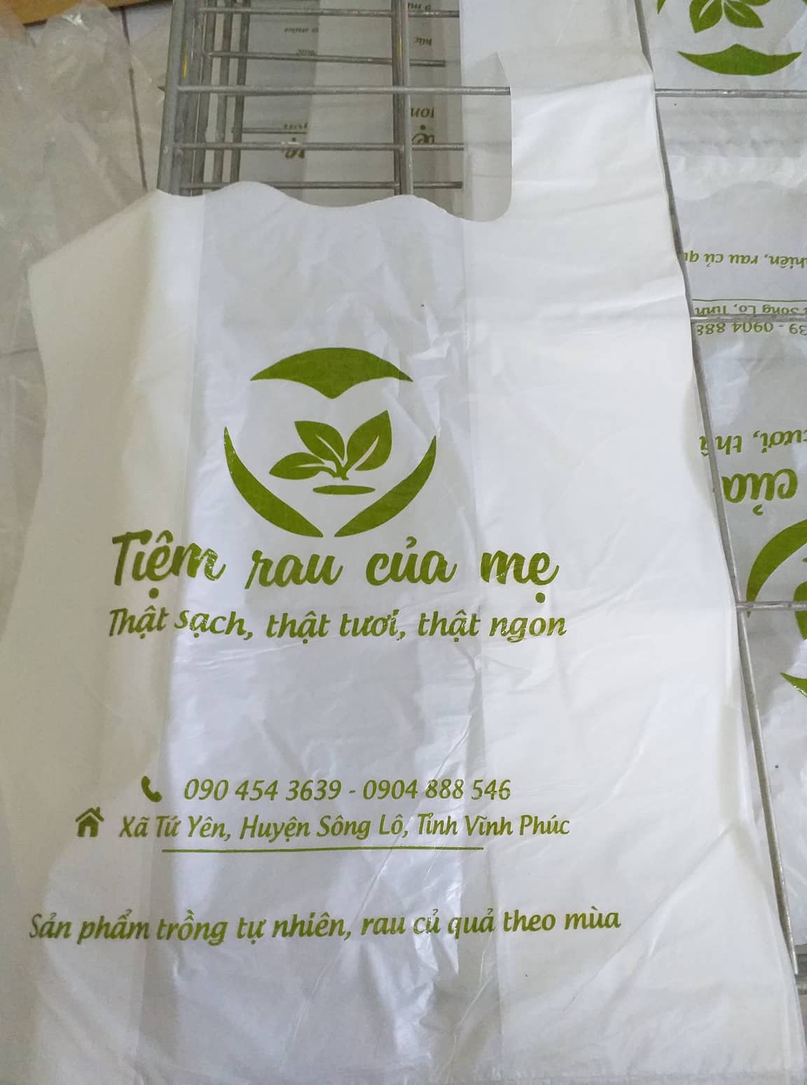In túi nilon siêu thị