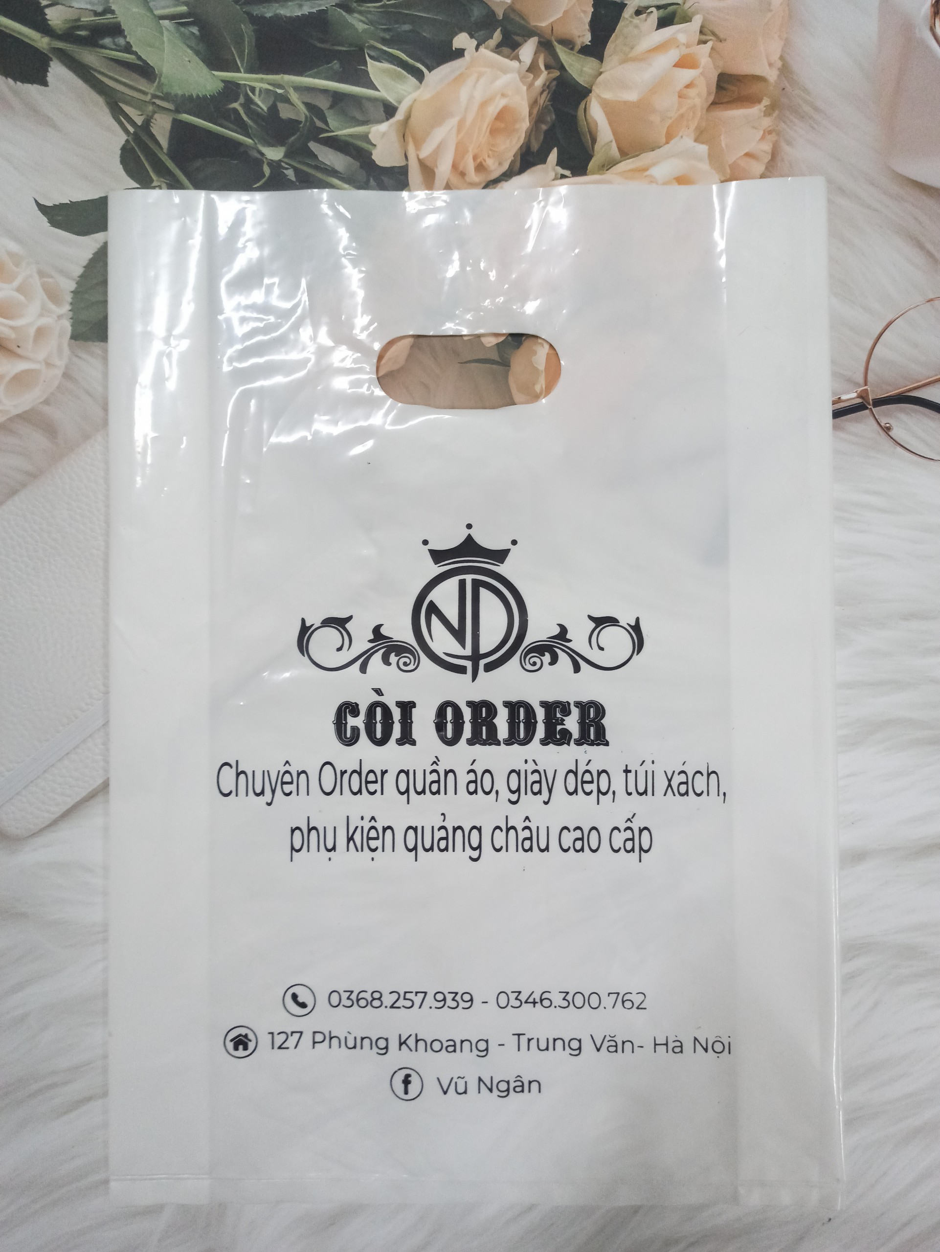 In túi nilon PE ép quai