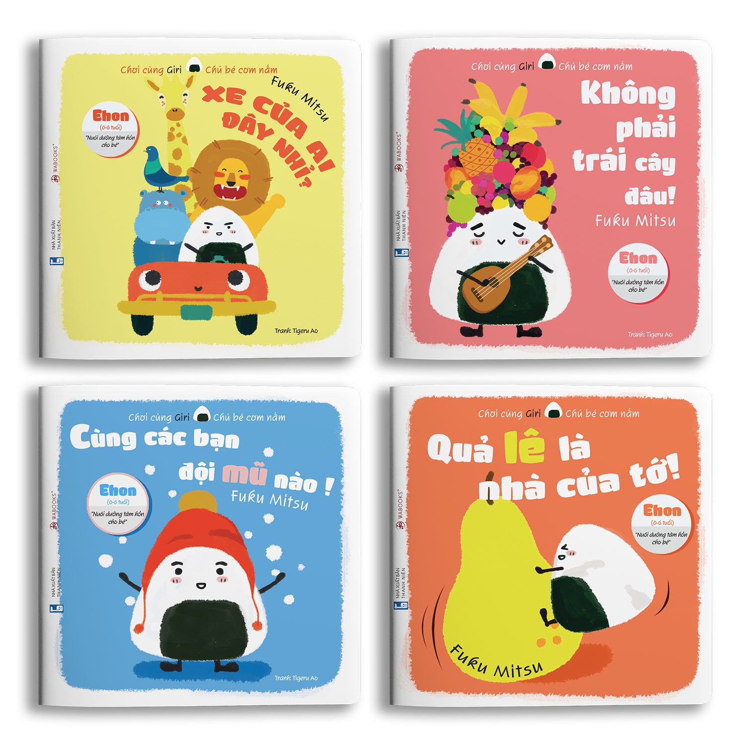 Bộ sách 4 cuốn - Chơi Cùng Giri - Chú Bé Cơm Nắm Phần 1