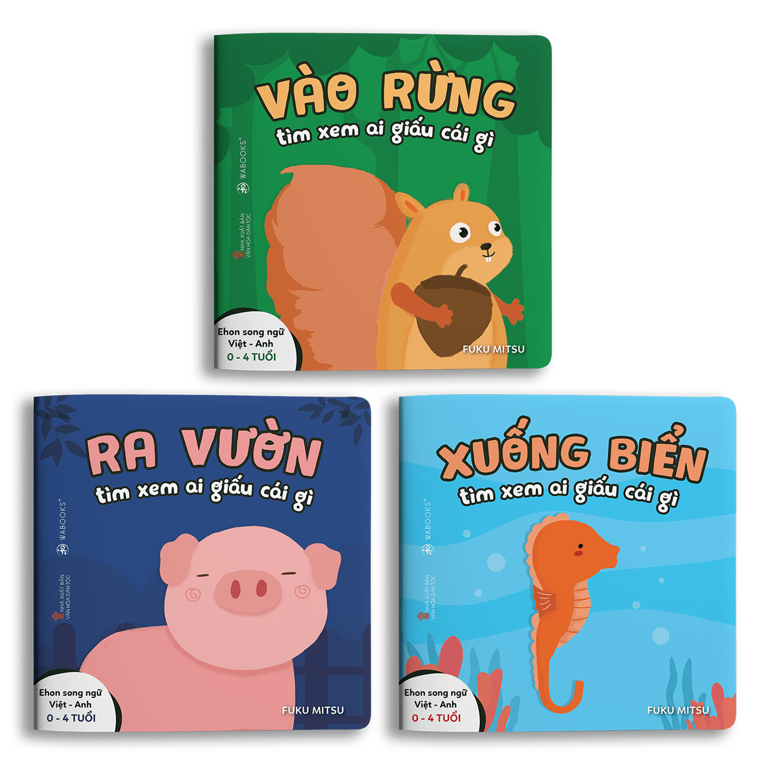 Bộ sách 3 cuốn - Ai giấu cái gì - Song ngữ Việt Anh