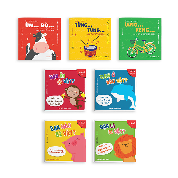 Combo 7 cuốn Động Vật và Âm thanh quanh bé