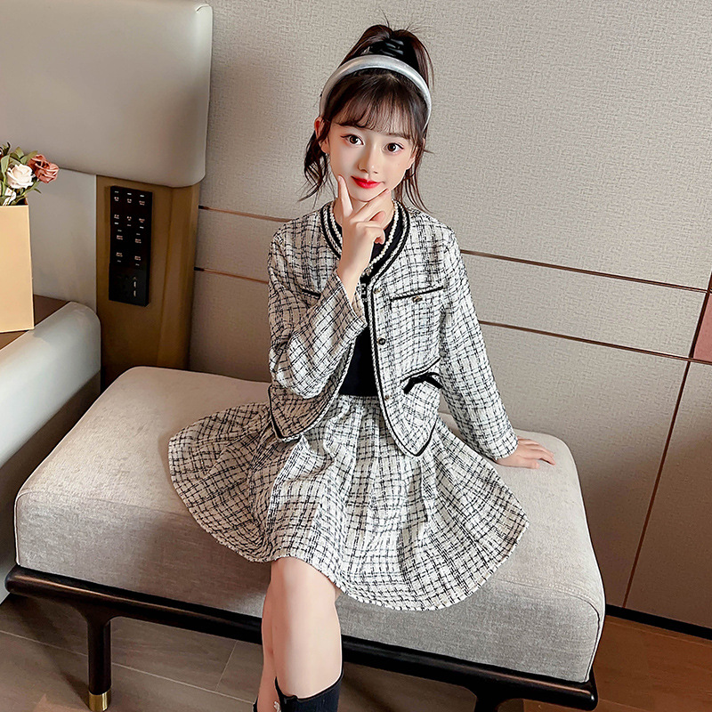 Set Váy Dạ Tweed Hồng – DT ROSE