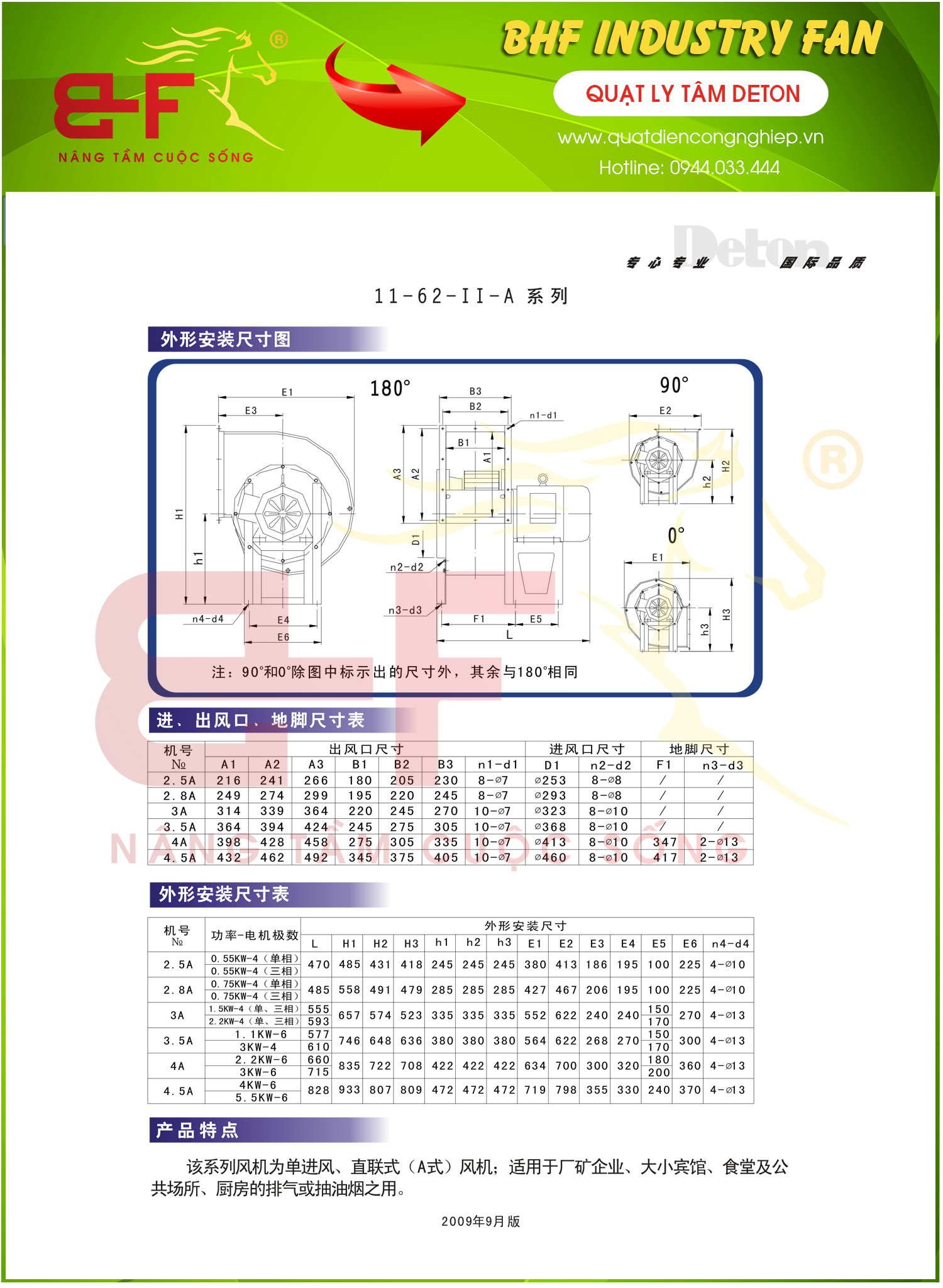 Catalouge quạt ly tâm hút khói bếp Deton 11-62-A (1)