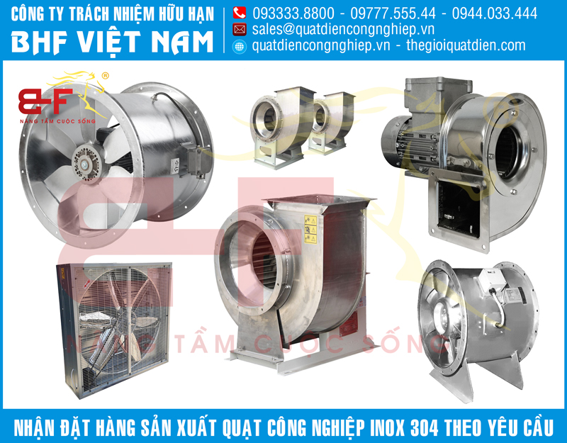 Tư vấn lắp đặt quạt công nghiệp bằng inox 304