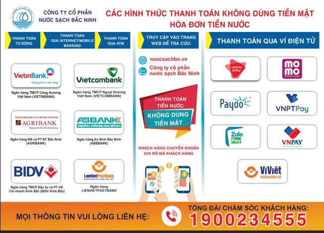ĐẨY MẠNH CÔNG TÁC THU TIỀN NƯỚC KHÔNG DÙNG TIỀN MẶT