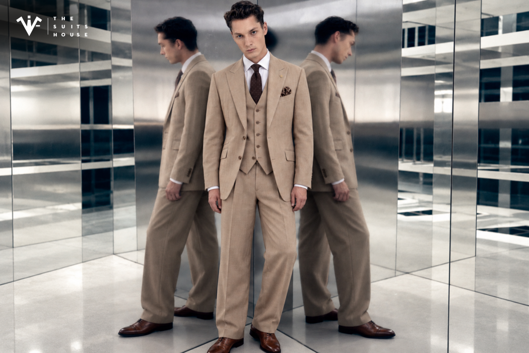 Thanh Lịch Và Phóng Khoáng: Sand Beige Bespoke 3-Piece Suit